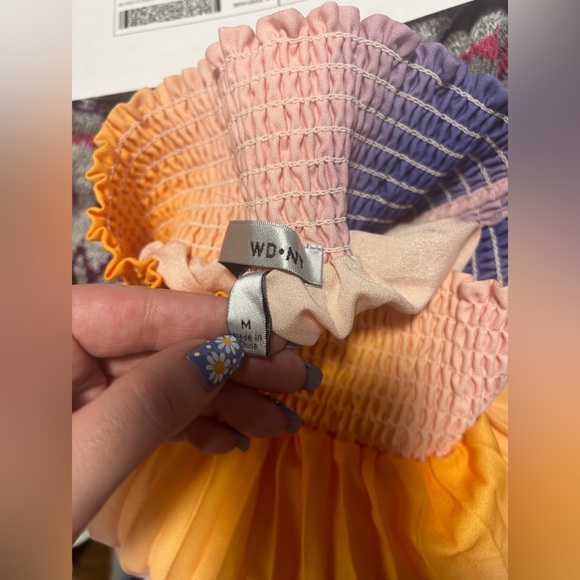 WD.NY High Waisted Colorful Pleated Skirt - Picture 4 of 4